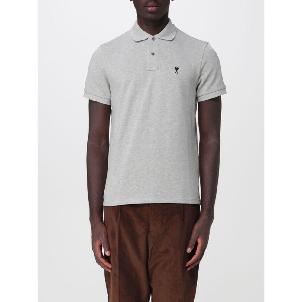 Ami Paris Men Ami Paris Cotton Short-Sleeved Polo Shirt With Embroidered Logo